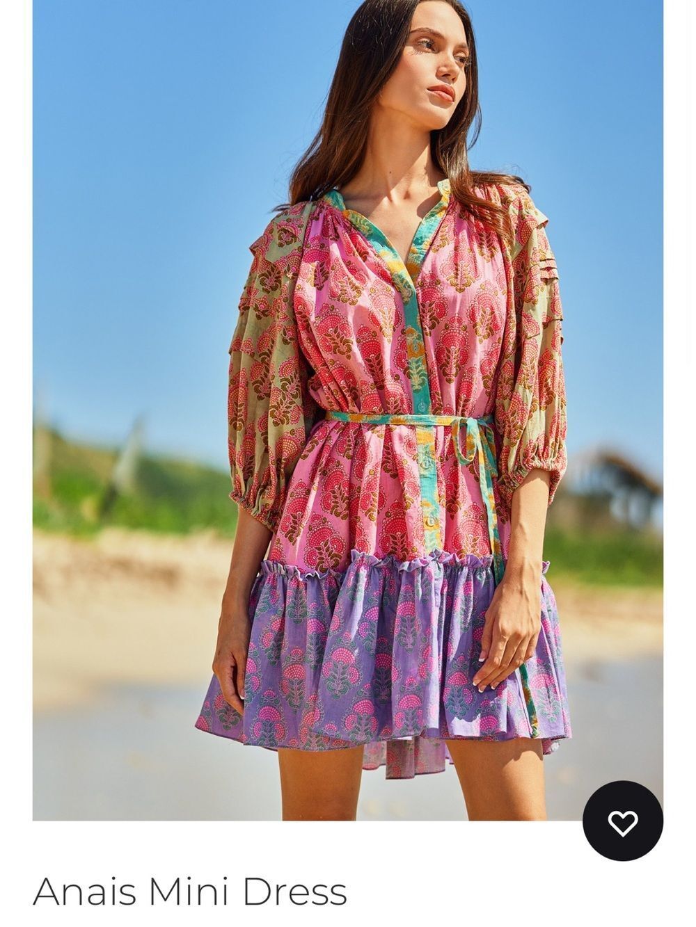 NWT Charina Sarte Anais mini dress featuring a colorful print